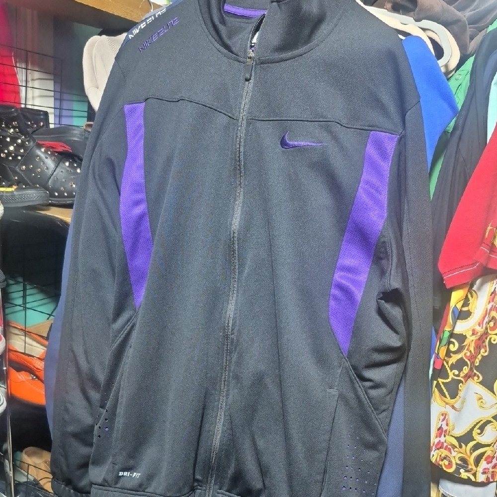Nike Black Jacket with Purple Highlights
